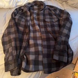 Fleece-like plaid shirt